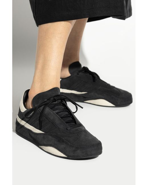 Y-3 Suede Gazelle Sneakers in Black | Lyst