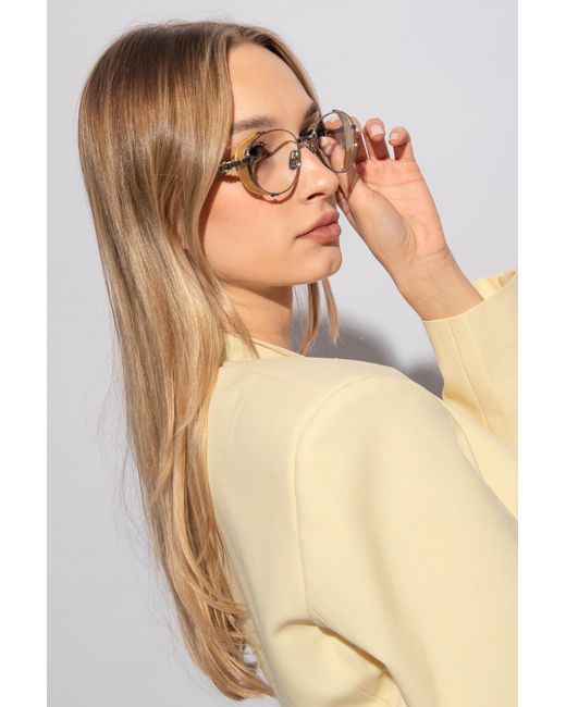 Balmain Metallic 'Brigade' Prescription Glasses