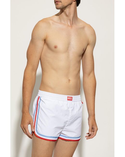 DIESEL 'bmbxreef' Swim Shorts in White for Men Lyst Canada