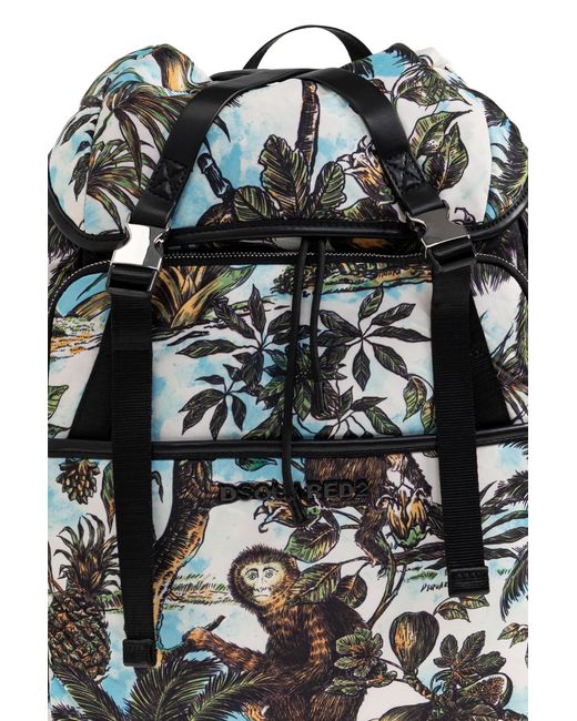 DSquared² Black Backpack With Logo for men
