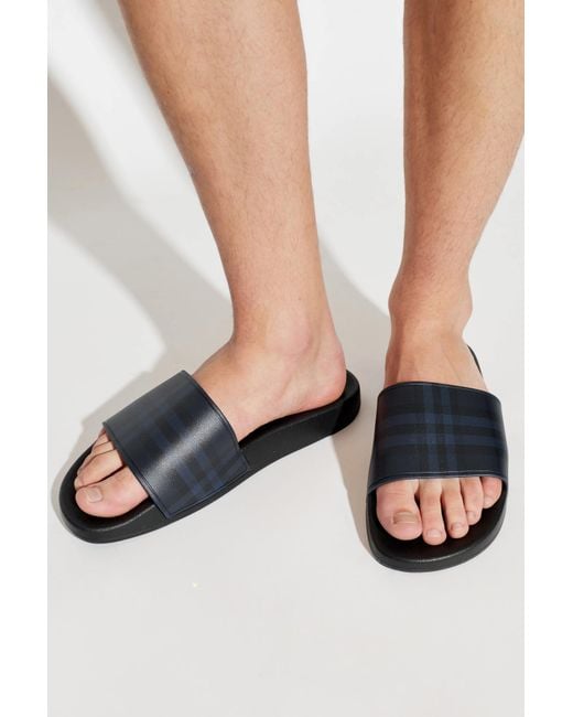 Burberry White 'Furley' Slides for men