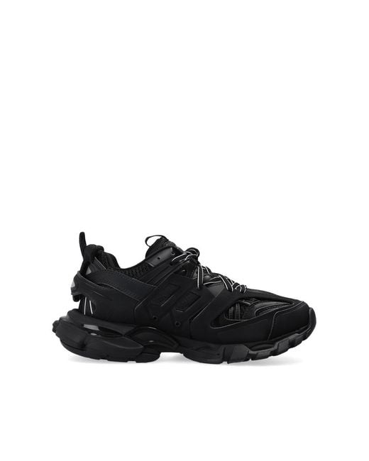 Balenciaga Black Track Nylon And Mesh Low-Top Sneakers