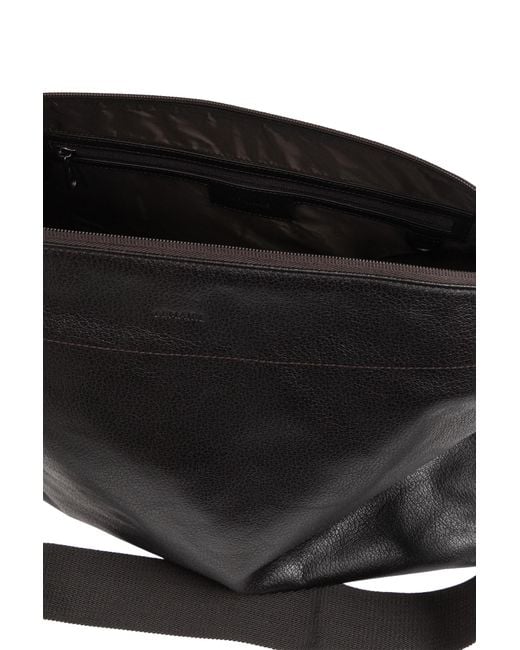 Lemaire Black Shoulder Bag 'Folio Large' for men