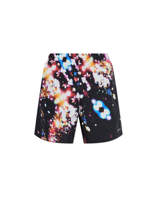 McQueen Blue Swim Shorts With Logo for men