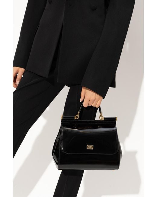 Dolce & Gabbana Black Shoulder Bag With Logo