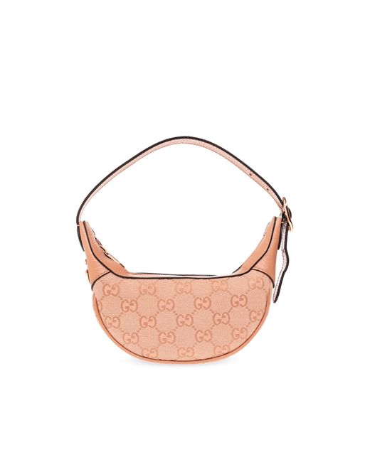 Gucci Pink Ophidia Mini Monogram-pattern Coated-canvas Top-handle Bag