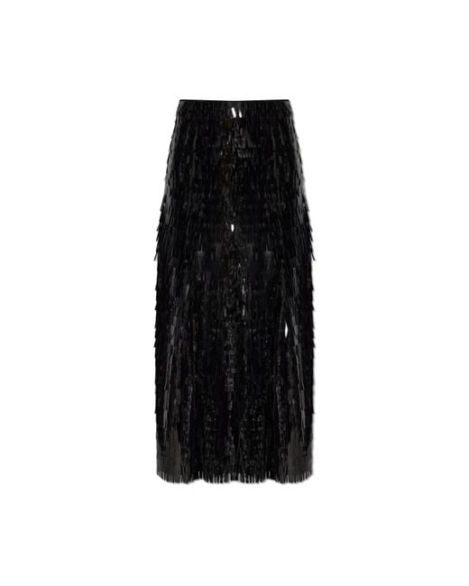 Self-Portrait Black Sequin Skirt
