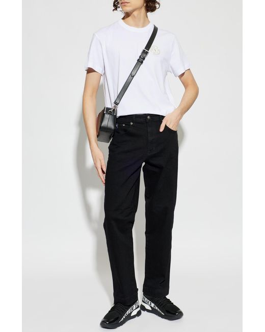 Versace Jeans Couture White T-Shirt With Logo Patch for men