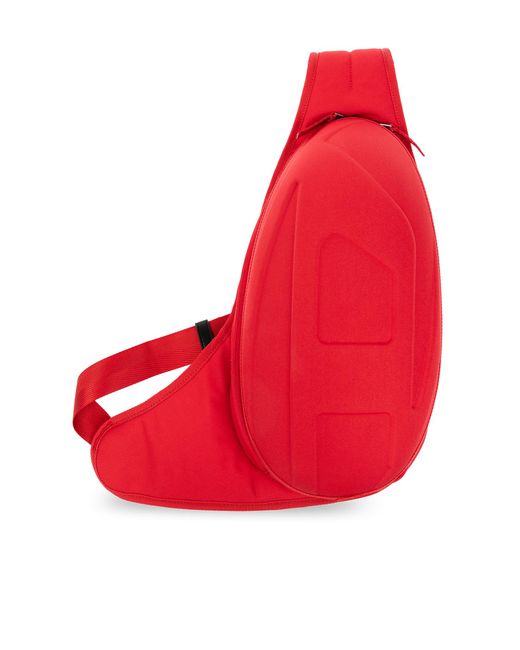 DIESEL Red ‘1Dr-Pod’ One-Shoulder Backpack for men