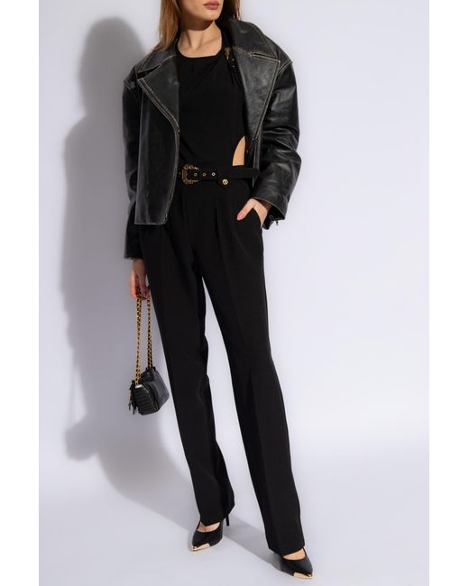Versace Black Sleeveless Bodysuit,
