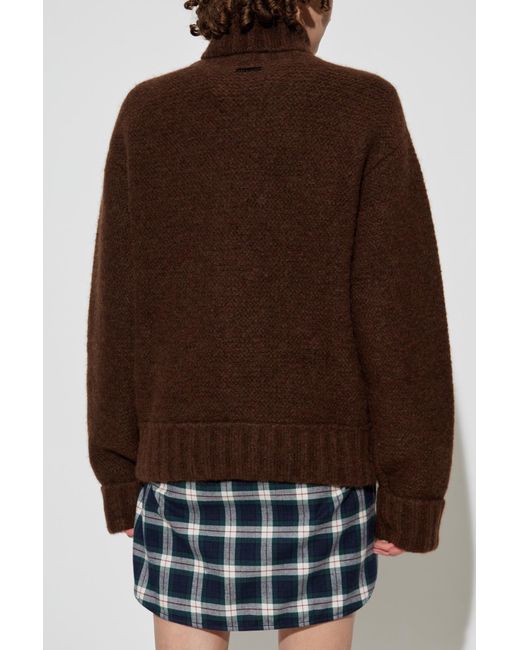 DSquared² Brown Wool Turtleneck Sweater