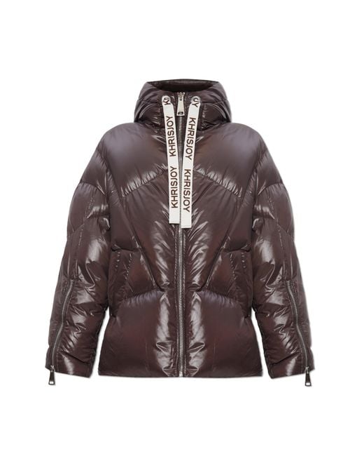 Khrisjoy Brown Down Jacket With Hood,