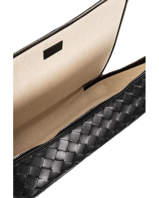 Bottega Veneta Black 'Intrecciato Medium' Travel Case for men