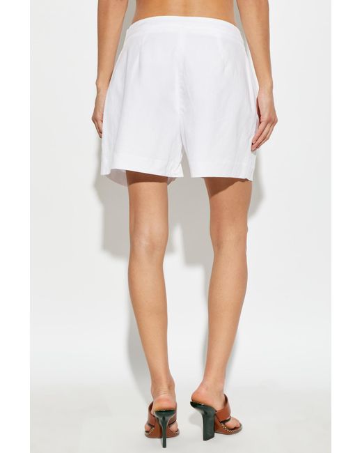 Rag & Bone White Pleated Shorts