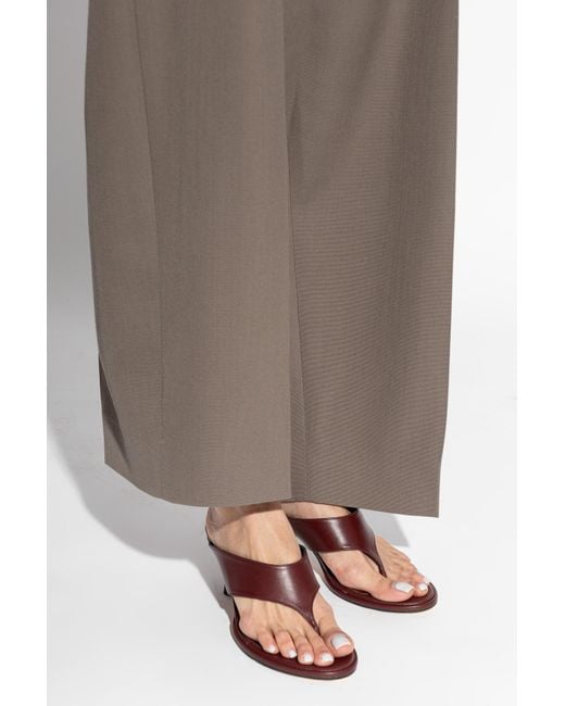 Aeyde Brown Heeled Mules "Olenna"