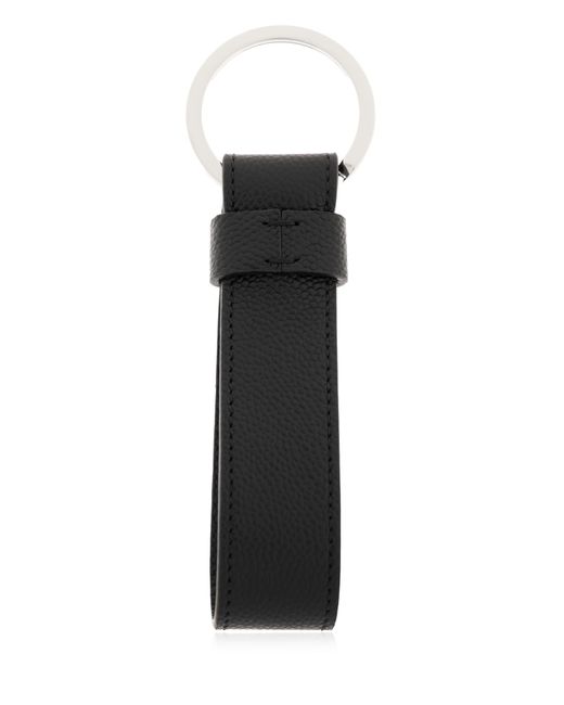 Tod's Black Leather Keyring for men
