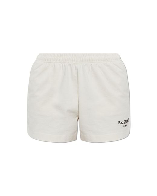 Sporty & Rich White Shorts From The 'Yoga Retreat' Collection