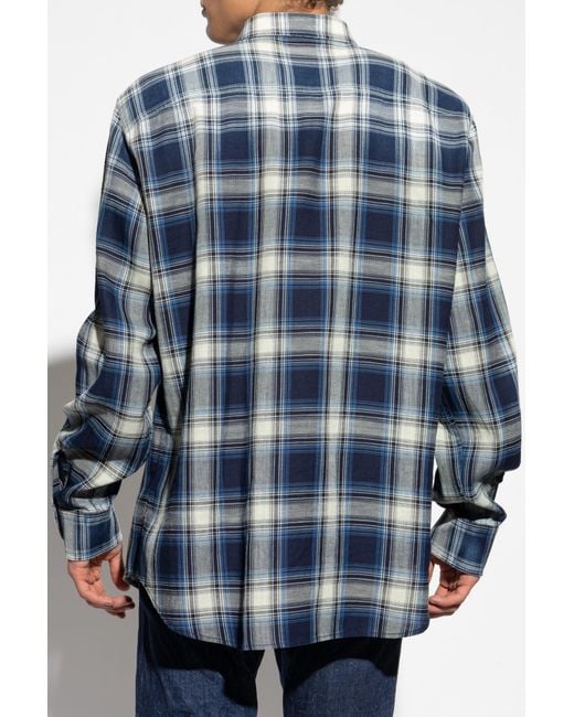 DSquared² Blue Checked Pattern Shirt for men