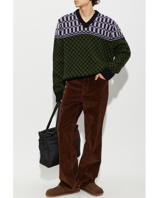 Marni Brown Corduroy Trousers for men