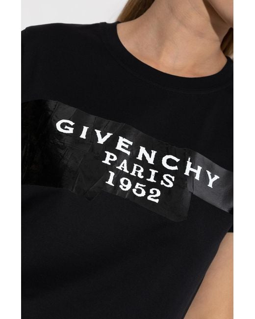 Givenchy Black T-Shirt With Printed Logo