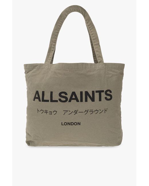 AllSaints Green 'underground' Shopper Bag, for men