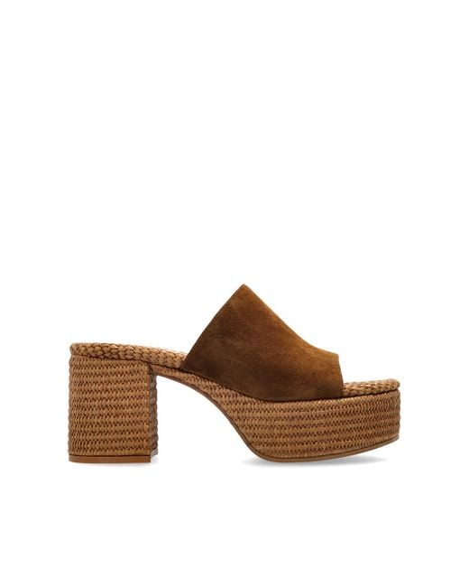 Gianvito Rossi Brown Platform Flip-Flops