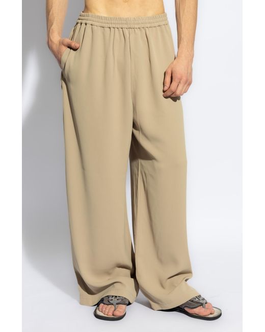 Acne Natural Trousers With Logo for men