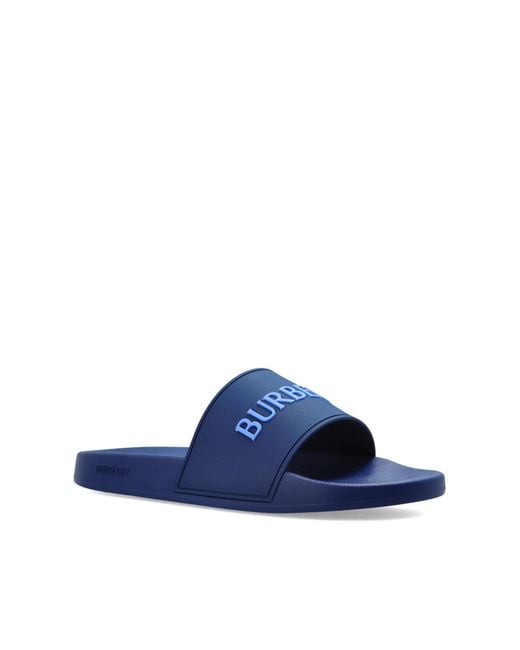 Burberry Blue Rubber Flip-Flops for men