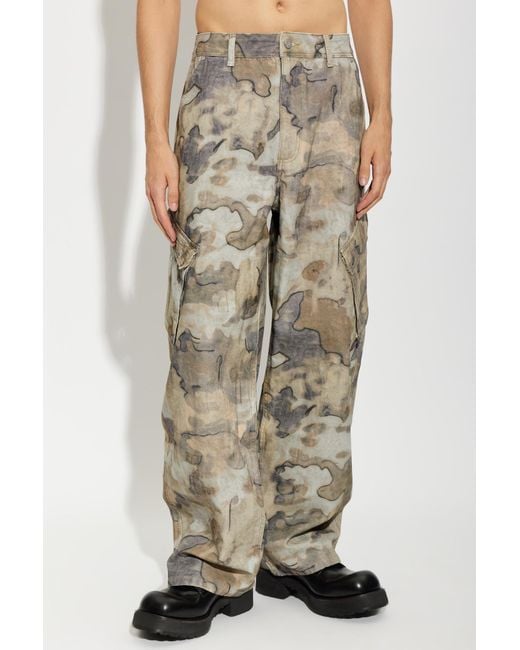 Represent White Patterned Jeans for men