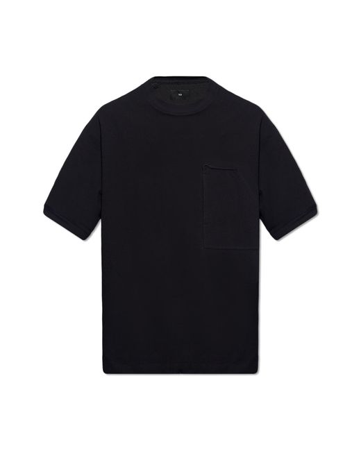 Y-3 Black T-shirt With Pocket, for men