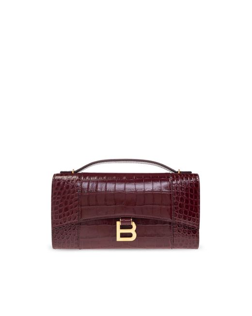 Balenciaga Purple Handbag 'Hourglass'