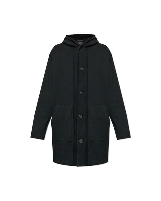 Yohji Yamamoto Black Hoodie for men