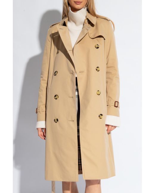 Burberry White Cotton Trench Coat