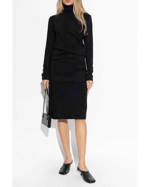 Totême Black Fitted Turtleneck