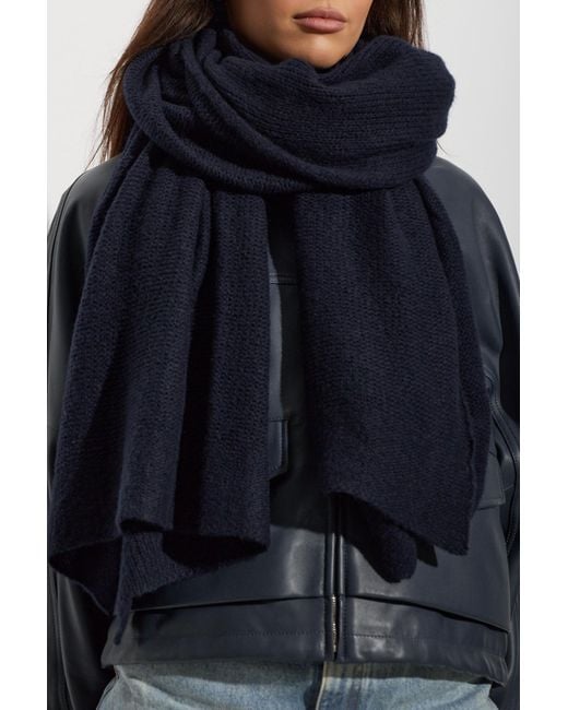 Lisa Yang Blue Cashmere Scarf 'Ulla'