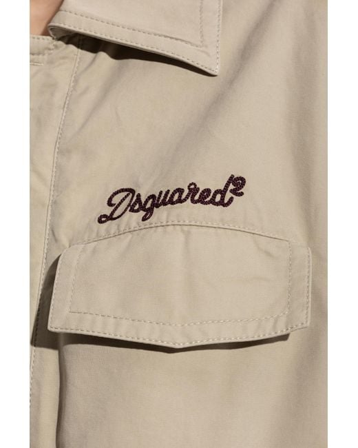 DSquared² Natural Loose-Fit Cotton Jacket