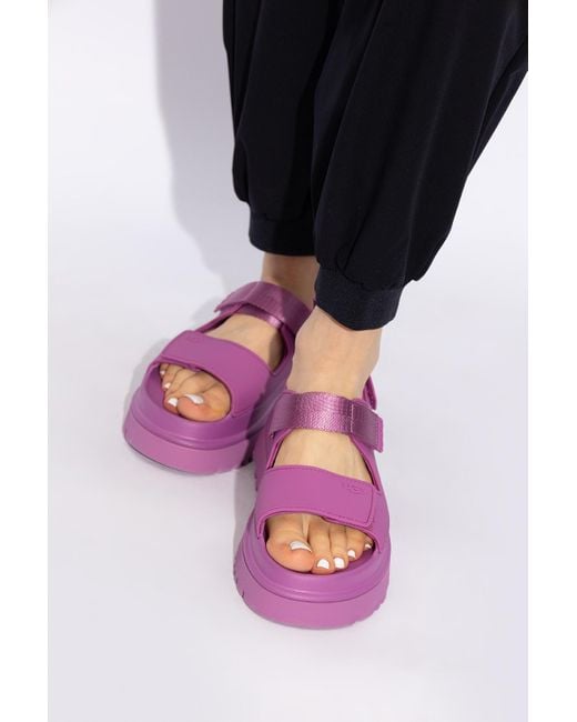 Ugg Purple 'goldenglow' Platform Sandals,
