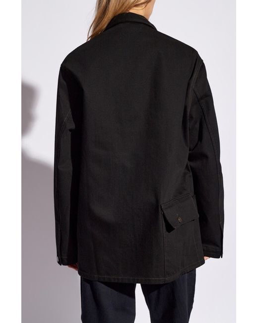Lemaire Black Oversize Denim Jacket,