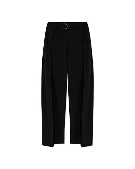 Loewe Black Wool Trousers With Belt