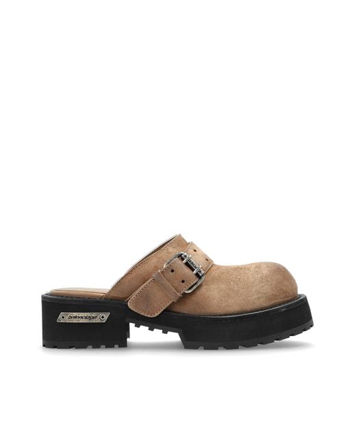 Balenciaga Brown Platform Slides 'Venom'