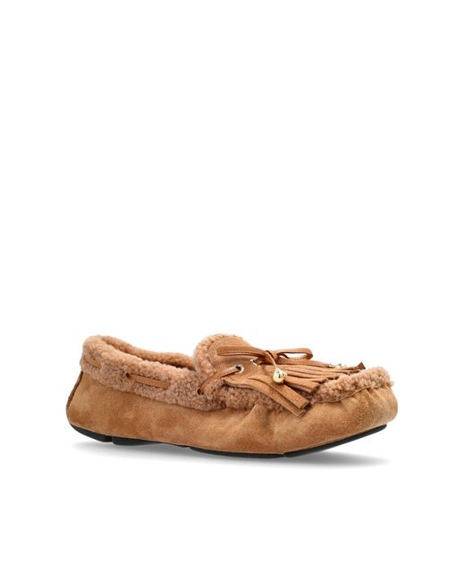 Jimmy Choo Brown Suede Loafers 'Manon'