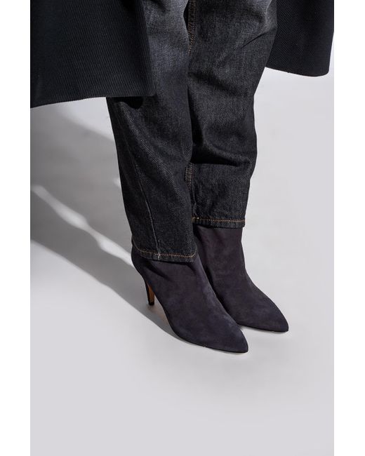 Isabel Marant 'delf' Heeled Ankle Boots in Blue | Lyst