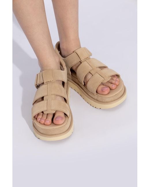 Ugg Natural 'goldenstrap' Platform Sandals,