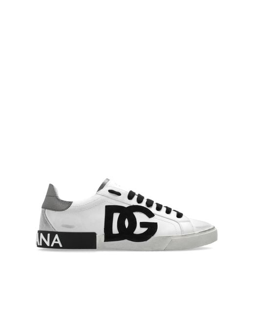 Dolce & Gabbana White 'Portofino' Sneakers for men