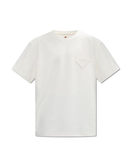MCM White Patched T-Shirt for men