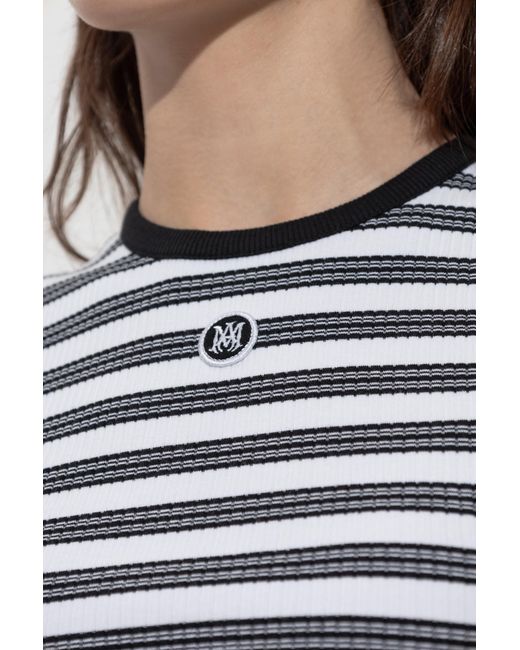 Amiri Blue Top With Striped Pattern