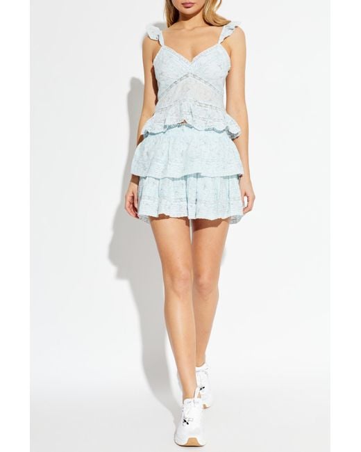 LoveShackFancy Blue Top 'Lainie'