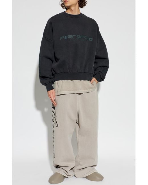 Fear Of God Blue Sweatshirt With Logo for men