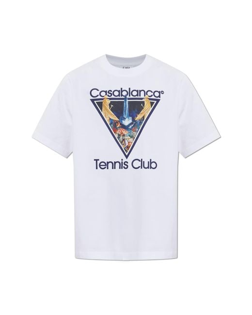 Casablanca White T-Shirt With Colorful Print for men