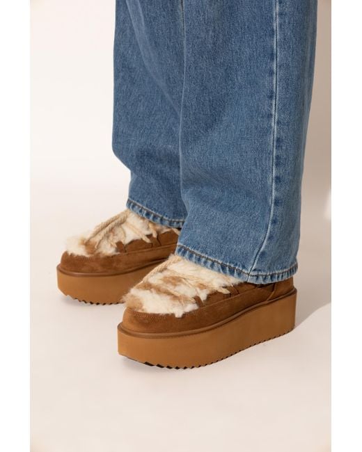 Inuikii Blue 'Teddy Platform' Snow Boots